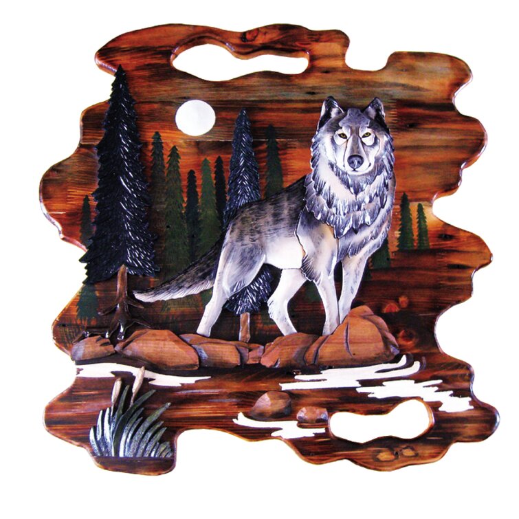 Millwood Pines Wolf Wall Decor Wayfair Ca   Wolf Wall Decor 